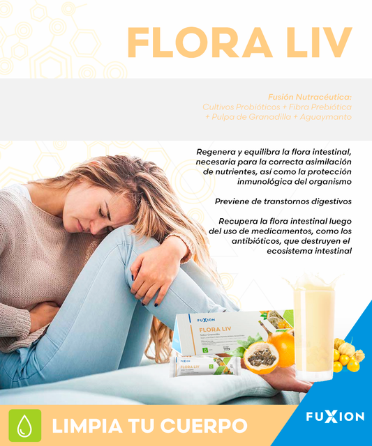 Floraliv de Fuxion ; refuerza, nutrir y reconstruir la flora intestinal